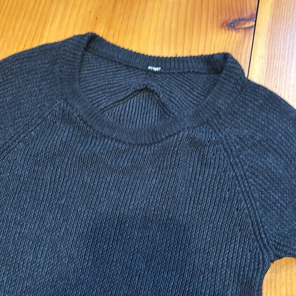 LULULEMON Cabin Yogi Long Sleeve Heathered Dark Grey Cashmere Boolux - Picture 7 of 8